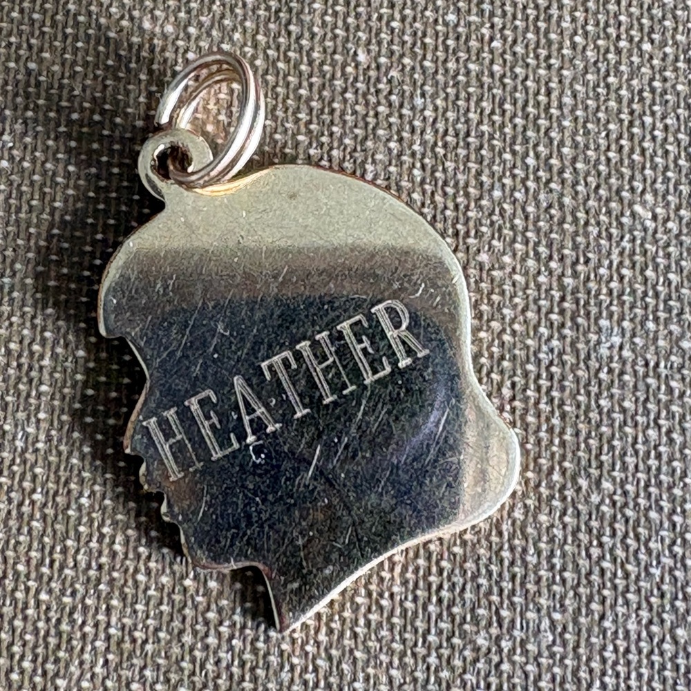 HEATHER Personalized Silhouette Pendant - 1/20 12k gold filled.